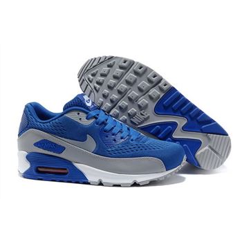 Nike Air Max 90 Premium Em Unisex Blue Gray Running Shoes Korea